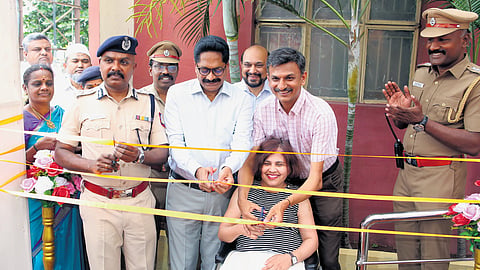 Project Sugamya being inaugurated at Ukkadam police station on Monday 