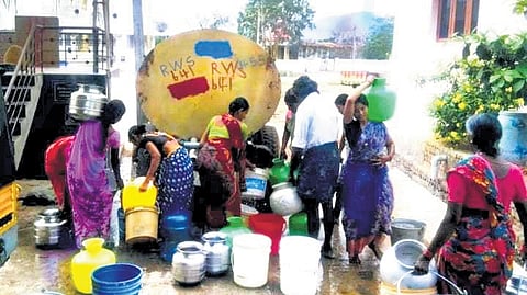 Drinking water being provided by RWS wing in Prakasam 