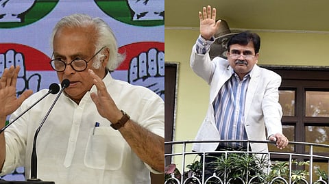 Congress general secretary Jairam Ramesh, former Calcutta High Court judge Abhijit Gangopadhyay 