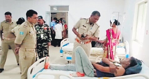 Police question one of the injured youths in Sundargarh DHH