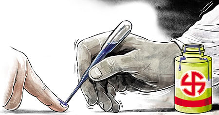 Voters during the election polls