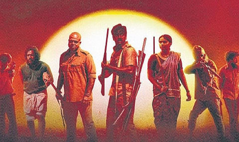 A still from movie Anchakkallakokkan .