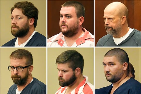 The six former law enforcement officers of Mississippi who pleaded guilty to torturing and assaulting black men. 