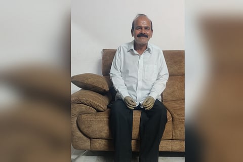K Sundara was issued passport with the help of his toe as he uses prosthetic hands now. 