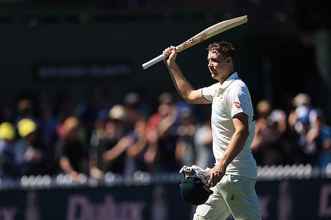 Australia's Cameron Green walks from the field at the end of Australia’s first innings during day two of the 1st International cricket Test match between New Zealand and Australia on March 1, 2024. 