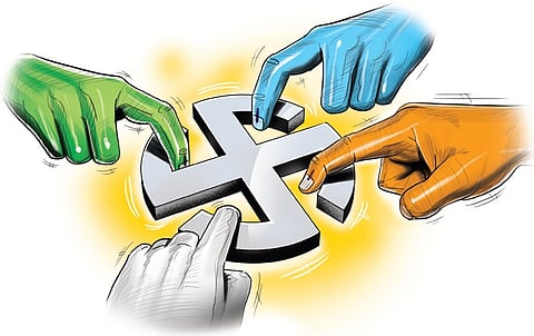 The saffron party expects the main contest in the coming Lok Sabha elections to be between it and the Congress. 