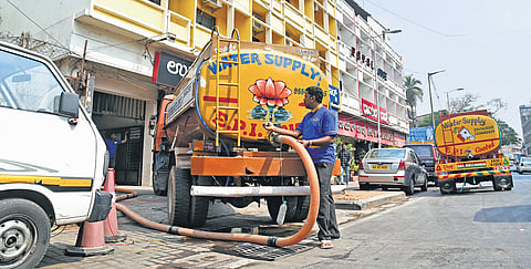 Hotels and lodges in Gandhinagar depend on tankers for their daily water needs.
