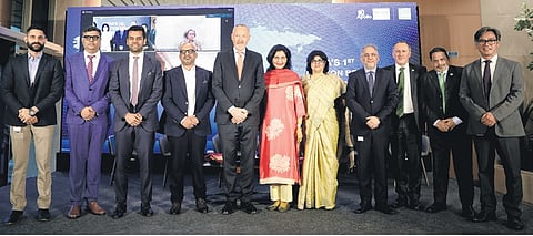 (From Left) Karan Puri, Chief Operating Officer, APCC, Dr Srinivas Chilukuri, Senior Consultant, Radiation Oncology, APCC, Harshad Reddy, Director- Group Oncology & International, Apollo Hospitals Group, Dinesh Madhavan, President-Group Oncology & International, (AHEL), Vanderhasselt, Ambassador of Belgium to India, Preetha Reddy, Executive Vice Chairperson (AHEL), Dr Sapna Nangia, Director – Head Neck & Breast, Dept of Radiation Oncology, APCC, Dr Rakesh Jalali, Medical Director & Sr Consultant at APCC, Claude Dupont, Director of  Sales, IBA, R Sridharan, Director – South Asia, IBA and Dr Dayananda Sharma, Chief Medical Physicist