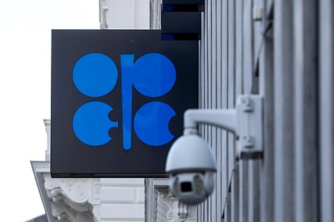 The logo of the Organization of the Petroleoum Exporting Countries (OPEC) is seen outside of OPEC’s headquarters in Vienna, Austria, March 3, 2022. 