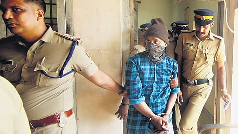 Police take Nitheesh to the court on Saturday to get him back in custody for interrogation in connection with the double murder 