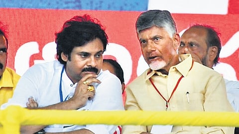 Pawan Kalyan and N Chandrababu Naidu 