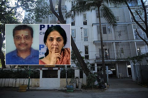 Anand Subramanian has been living at 'Vishranti' in Alwarpet. (Inset: Anand and his ex-boss Chitra Ramkrishna) (Photo | Sunish P Surendran, EPS)