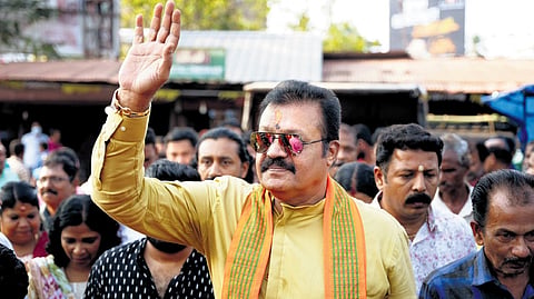 BJP's Thrissur Lok Sabha candidate Suresh Gopi. 