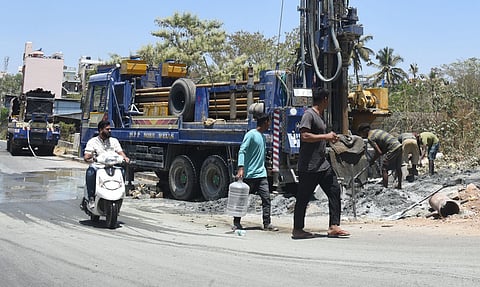  Borewell Drilling work. Image sued for representation.