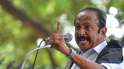 MDMK Chief and Rajya Sabha MP Vaiko. 