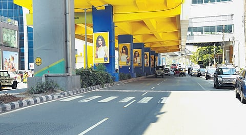 Accident spot at Elamkulam stretch  in Kochi.