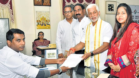 Vijayasai filed his nomination before the district collector