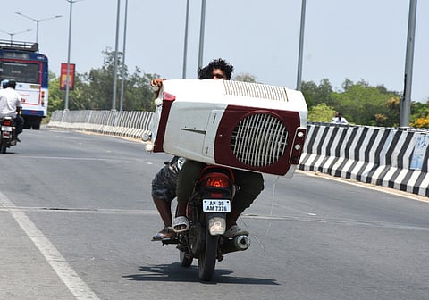 An air cooler being transported. (File Photo | Madhav K, EPS)