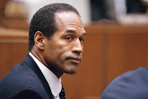 O.J.Simpson sits at his arraignment in Superior Court in Los Angeles on July 22, 1994