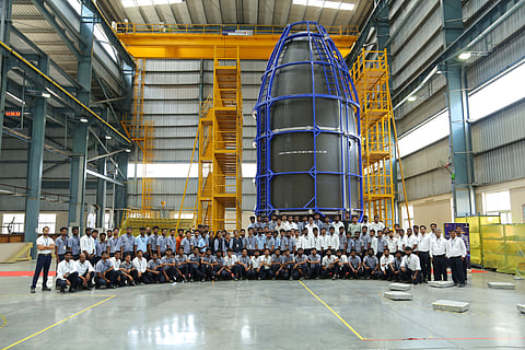 The hybrid handing-over ceremony at ISRO's headquarters was attended in person by Dr. Somanath, Chairman of ISRO, and Sanjay Jayavarthanavelu, Chairman & Managing Director of LMW. Dr. S Unnikrishnan Nair, Director of VSSC, and other ISRO scientists, along with LMW ATC's expert crew, joined virtually.