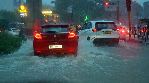 Most of the low-lying areas got inundated after heavy rain that lashed the city on Wednesday. A scene from Cusat junction