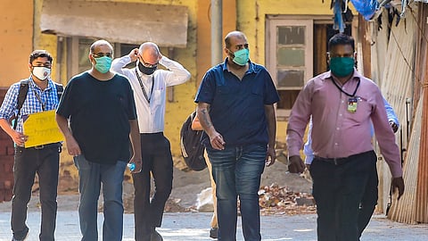 In this Monday, April 27, 2020 file photo, DHFL promoter Dheeraj Wadhawan being produced at a special court by CBI, in Mumbai. 