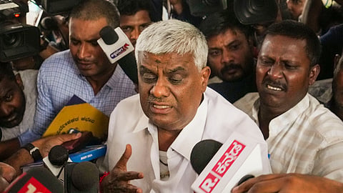 JD(S) MLA H.D. Revanna being brought for medical check-up at a government hospital, a day after he was taken into custody by officials of a Special Investigation Team in a kidnapping case, in Bengaluru.