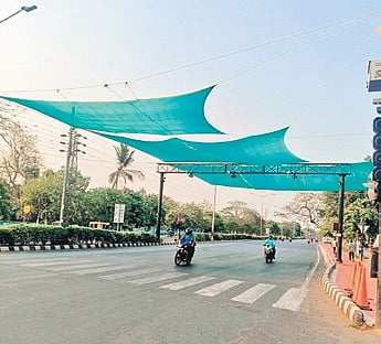 BMC officials said the civic body has started installing temporary sheds at traffic junctions