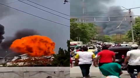 A total of 12 firefighters and 52 water tankers were used in the firefighting operation at the factory and in its vicinity on Thursday