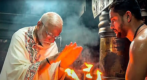 Kanyakumari: Prime Minister Narendra Modi seeks blessings at Bhagwati Amman Temple, in Kanyakumari, Tamil Nadu, Thursday, May 30, 2024. 