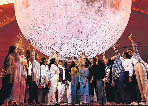 ‘Museum of the Moon’ installation in thiruvananthapuram 