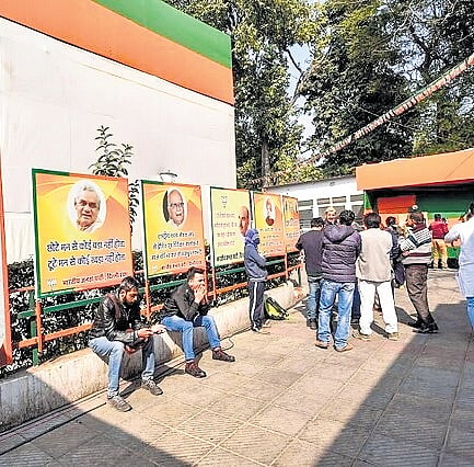 When voters approached police and security personnel regarding any confusion regarding the poll process, they would promptly be directed towards the BJP booths.