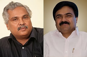 CPI state secretary Binoy Viswam and Kerala Congress (M) chairman Jose K Mani