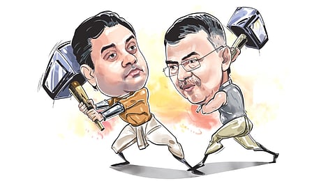 Sambit Patra (left) and Arup Patnaik.