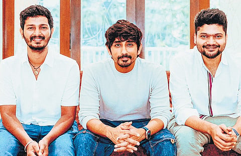 Siddharth with director Sri Ganesh