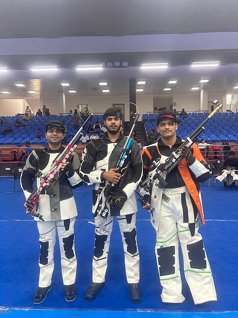 Arjun Babuta (left) finished with a final average score of 631.80 in the Olympic Selection Trials