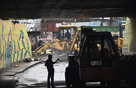 CCMC has began constructing a pre cast culvert near the railway underpass at the Lanka corner in the city today to drain out the rainwater quickly.