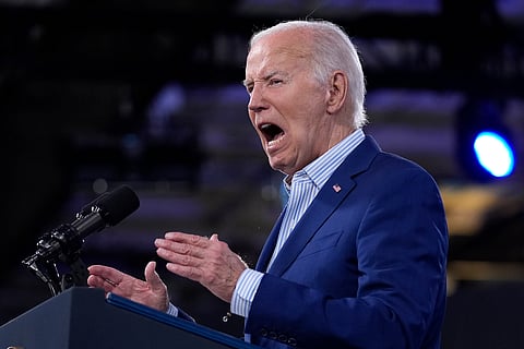 President Joe Biden speaks during a campaign rally, Friday, June 28, 2024, in Raleigh, N.C. 