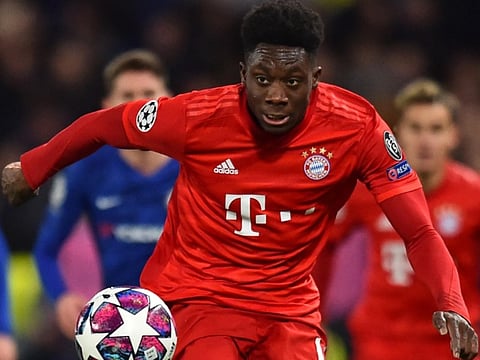 Bayern Munich's Canadian midfielder Alphonso Davies. 