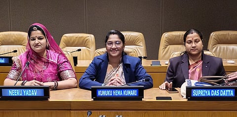 WG Sarpanch presents her idea of women empowerment at UN