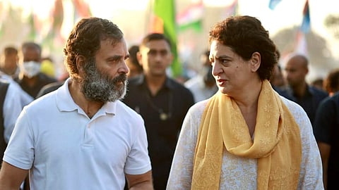 Congress leaders Rahul Gandhi and Priyanka Gandhi Vadra.