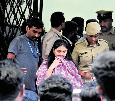 Pavithra Gowda brought to Magistrate Court in Bengaluru on Saturday 