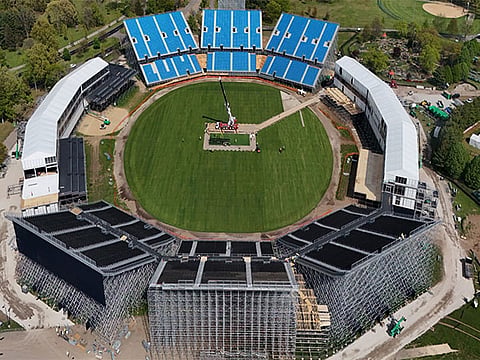 Bulldozers arrive to dismantle Nassau County International Stadium following IND-USA T20WC clash