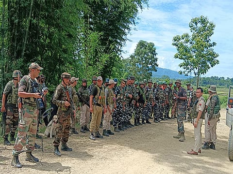 Security forces hold joint combing operations to restore stability in Jiribam.