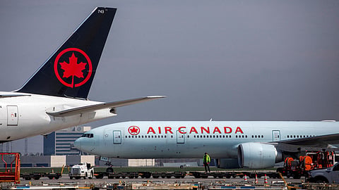 Air Canada flight. 