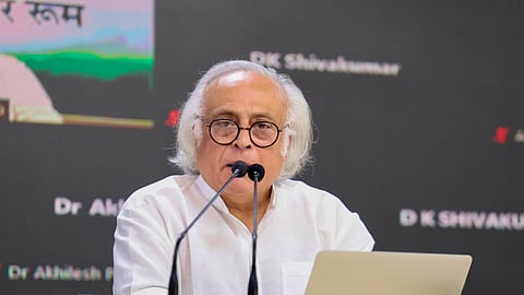 Congress leader Jairam Ramesh during a press conference at AICC headquarters in New Delhi, Sunday, June 2, 2024.