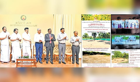 Chief Minister MK Stalin launching the excavation works