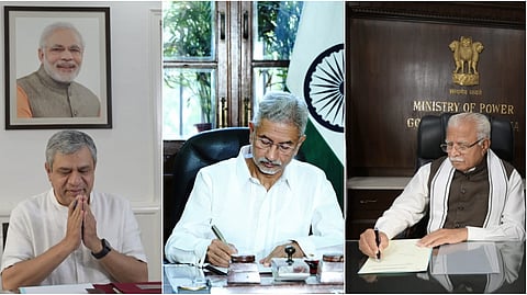 Information and Broadcasting Minister Ashwini Vaishnaw, External affairs minister Jaishankar,  Power minister Manohar Lal Khattar