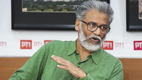 CPI(ML) Liberation General Secretary Dipankar Bhattacharya speaks during an interview. 