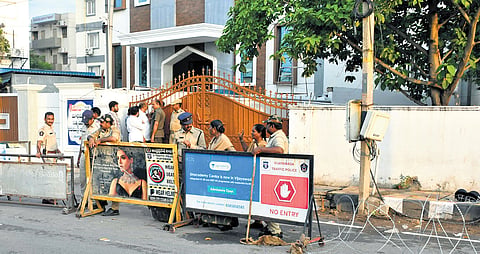Security beefed up at the house of YSRC leader Devineni Avinash in Vijayawada 